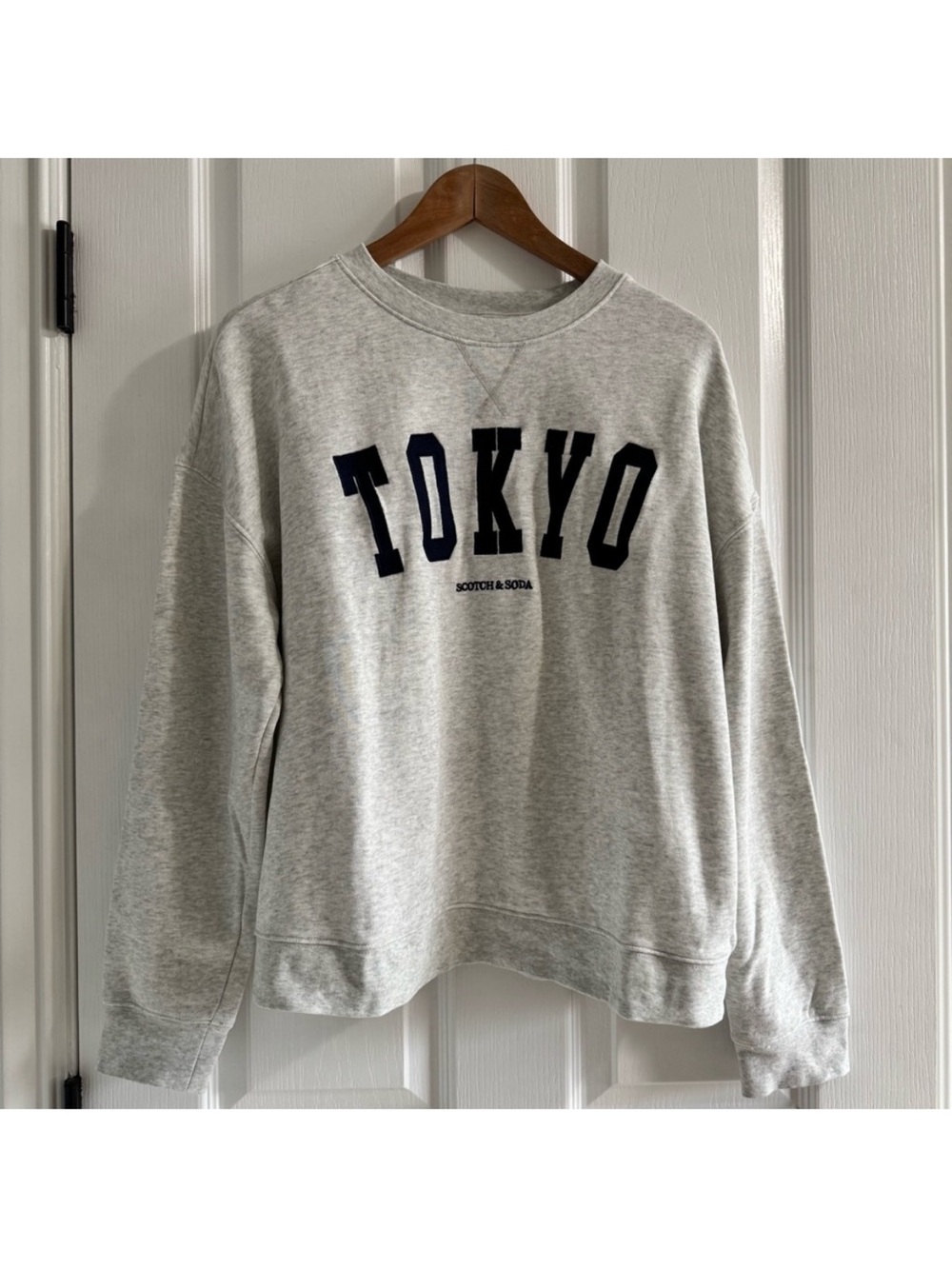 Scotch & Soda Gray Crew Neck Sweater Tokyo Size Large
